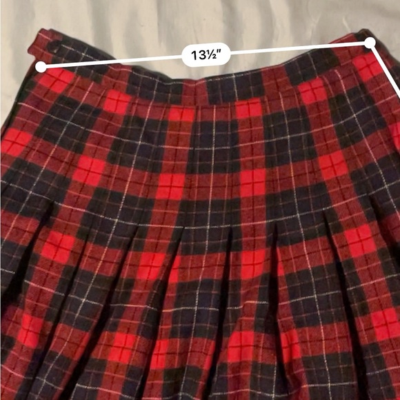 vintage wool plaid Pendleton long skirted black Ladies - Picture 8 of 11